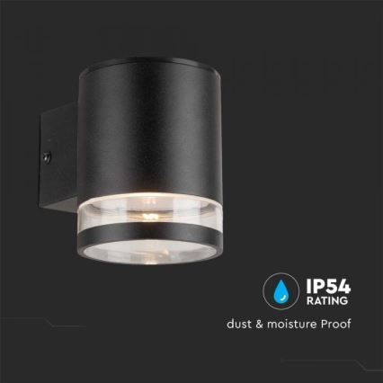 LED-Outdoor-Solarwandleuchte LED/1W/3,7V 3000K IP54 1200 mAh schwarz