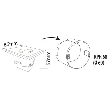 LED-Outdoor-Treppenbeleuchtung DECENTLY LED/1,5W/230V 3000/4000/6000K IP44 anthrazit