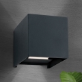 LED-Outdoor-Wandleuchte CUBE 2xLED/3W/230V IP54 anthrazit