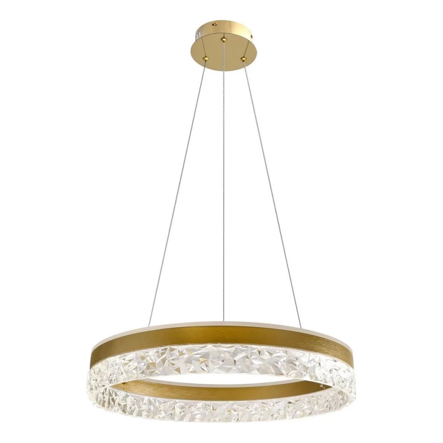 LED-Pendelleuchte an Drahtseil FROZI LED/32W/230V Ø 50 cm goldfarben