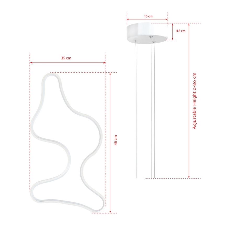 LED-Pendelleuchte an Kabel ARTISAN LED/36W/230V 4000K weiß