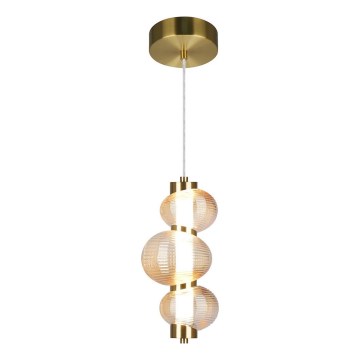 LED-Pendelleuchte an Kabel BOLLA LED/12W/230V Ø 16 cm gold/rauchbeige
