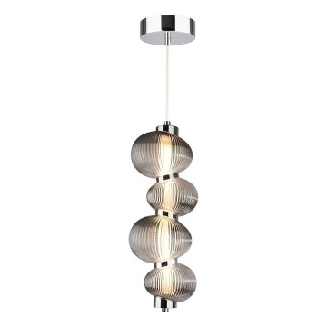 LED-Pendelleuchte an Kabel BOLLA LED/17W/230V Ø 16 cm Hochglanz-Chrom/rauchgrau