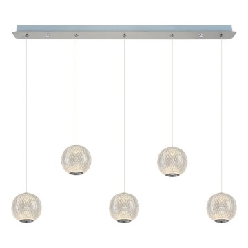 LED Pendelleuchte an Kabel CREMONA 5xLED/5W/230V 3000K mattchrom