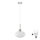 LED-Pendelleuchte an Kabel HARMA 1xE27/60W/230V Ø 25 cm matt-chrom/weiß