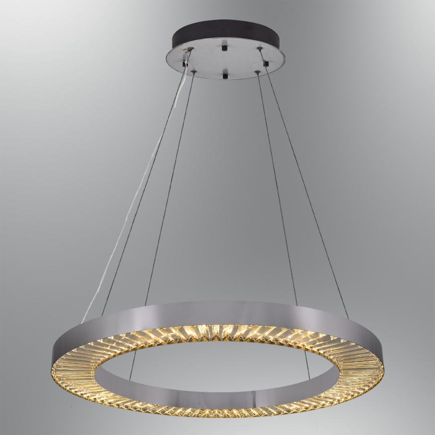 LED-Pendelleuchte an Kabel JESI LED/85W/230V 3000K Ø 80 cm silber