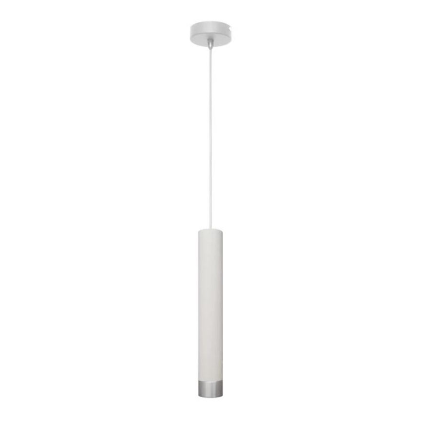 LED-Pendelleuchte an Kabel TUBA 1xGU10/4,8W/230V Weiß/Glänzender Chrom