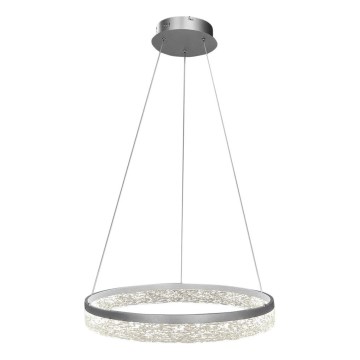 LED-Pendelleuchte an Stahlseil GALA LED/25W/230V Ø 50 cm silber