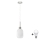 LED-Pendelleuchte an Stahlseil HARMA 1xE27/60W/230V Ø 14 cm mattchrom/weiß