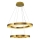 LED-Pendelleuchte an Stahlseil JESI LED/140W/230V 3000K, Durchmesser 100 cm, bronzefarben