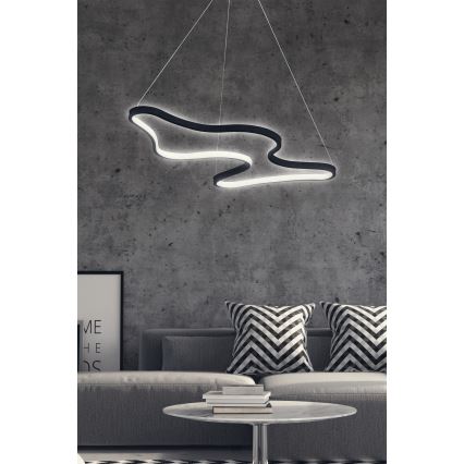 LED-Pendelleuchte ARTISAN an Kabel, 36 W, 230 V, 6500 K, schwarz
