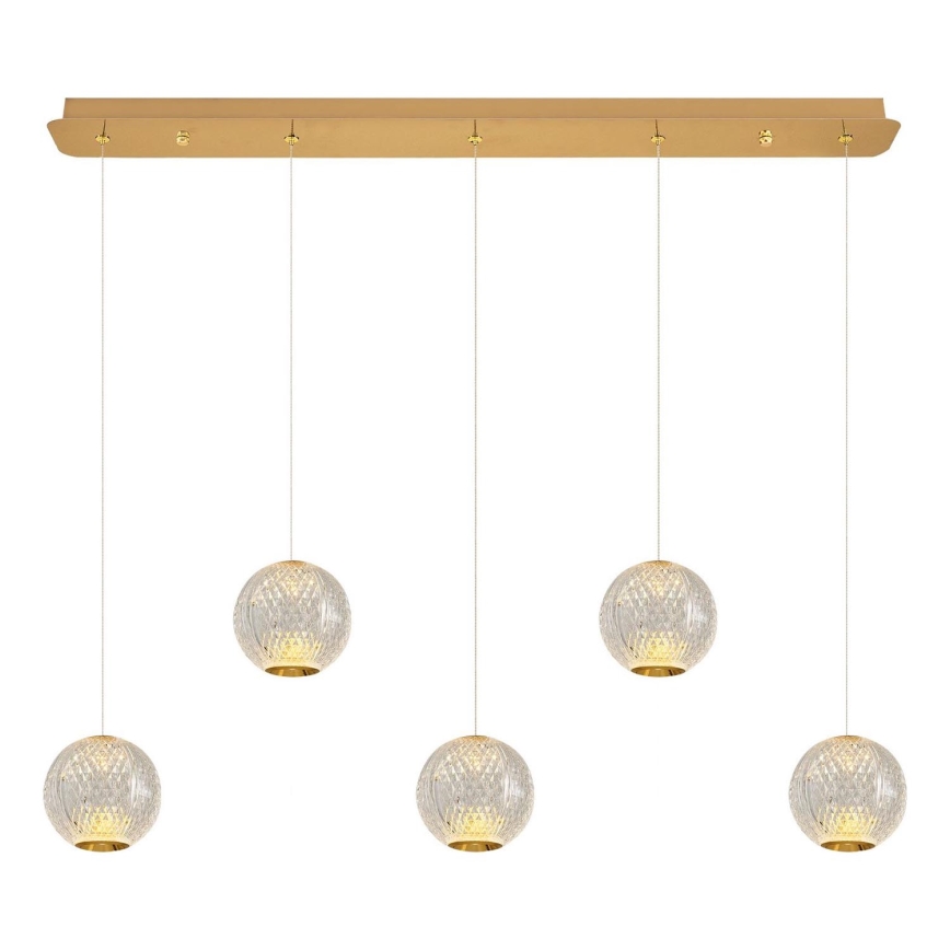LED-Pendelleuchte CREMONA, 5xLED/5W/230V, 3000K, goldfarben