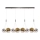 LED-Pendelleuchte ENNA mit Seilaufhängung 12xG9/5W/230V 3000K rauchfarben/gold
