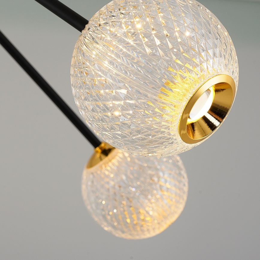 LED Pendelleuchte GELA 12xLED/5W/230V 3000K schwarz/ gold