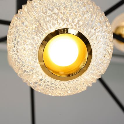 LED Pendelleuchte GELA 12xLED/5W/230V 3000K schwarz/ gold