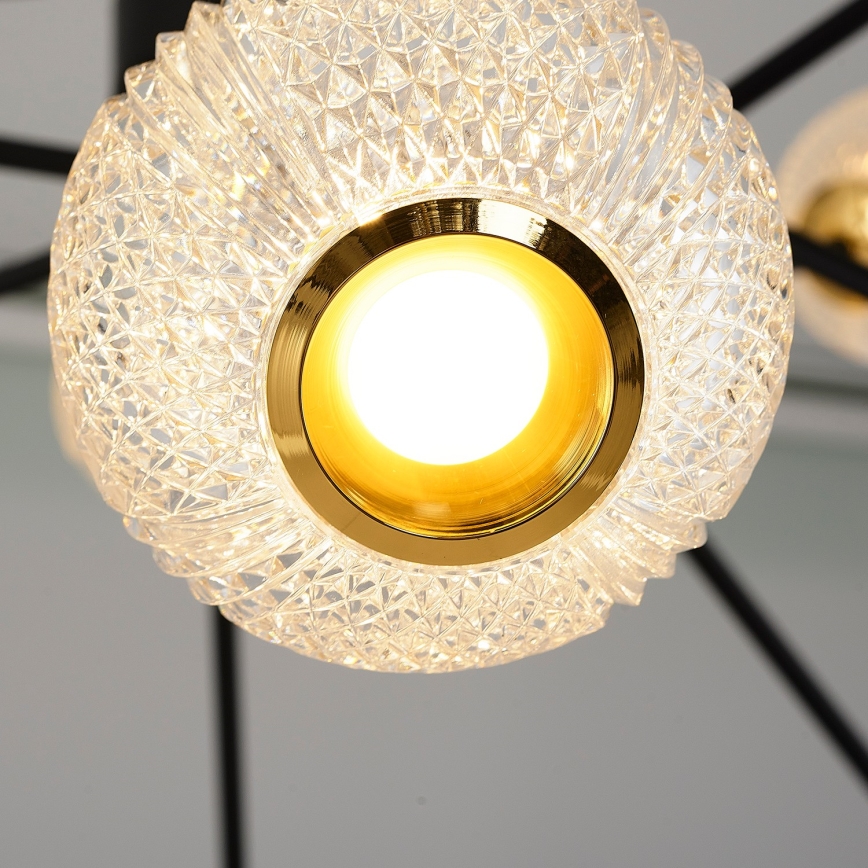 LED Pendelleuchte GELA 12xLED/5W/230V 3000K schwarz/ gold