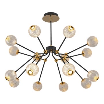 LED Pendelleuchte GELA 16xLED/5W/230V 3000K schwarz/gold