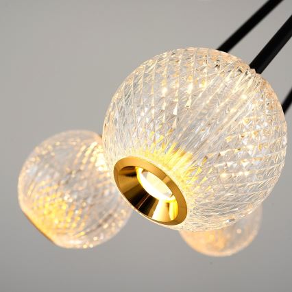 LED Pendelleuchte GELA 16xLED/5W/230V 3000K schwarz/gold