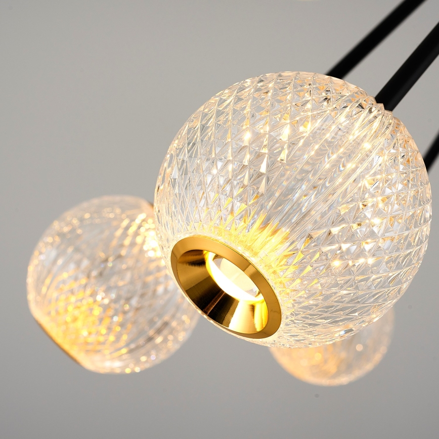 LED Pendelleuchte GELA 16xLED/5W/230V 3000K schwarz/gold