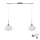 LED-Pendelleuchte HARMA 2xE27/60W/230V mattchrom/weiß