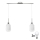 LED-Pendelleuchte HARMA an Kabel, 2x E27/60W/230V, mattchrom/weiß