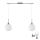 LED-Pendelleuchte HARMA mit Kabelaufhängung 2xE27/60W/230V mattchrom/weiß