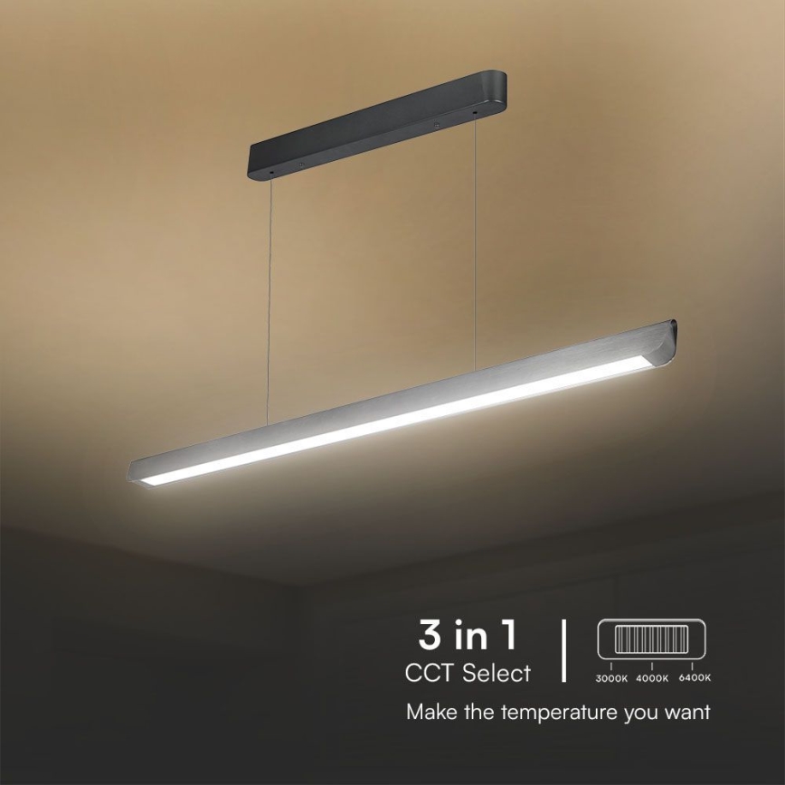 LED Kronleuchter an Seil LED/36W/230V 3000/4000/6400K Anthrazit