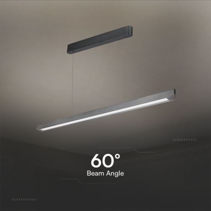 LED Kronleuchter an Seil LED/36W/230V 3000/4000/6400K Anthrazit