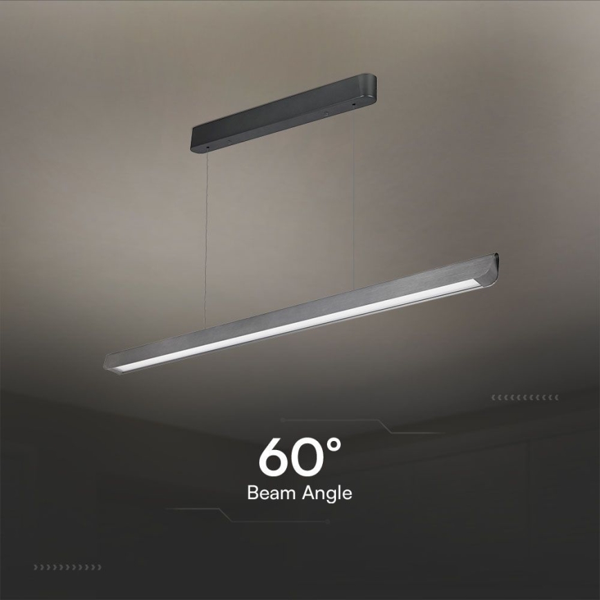 LED Kronleuchter an Seil LED/36W/230V 3000/4000/6400K Anthrazit