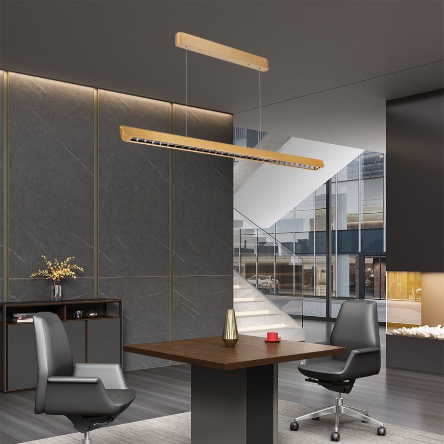LED Kronleuchter an Kabel LED/36W/230V 3000/4000/6400K gold