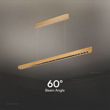 LED Kronleuchter an Kabel LED/36W/230V 3000/4000/6400K gold