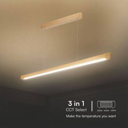 LED Kronleuchter an Kabel LED/36W/230V 3000/4000/6400K gold