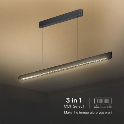 LED Kronleuchter an Kabel LED/36W/230V 3000/4000/6400K schwarz