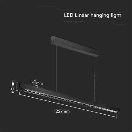 LED Kronleuchter an Kabel LED/36W/230V 3000/4000/6400K schwarz