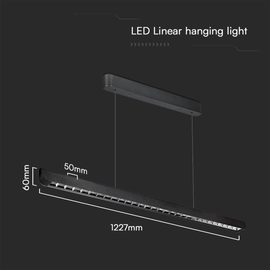 LED Kronleuchter an Kabel LED/36W/230V 3000/4000/6400K schwarz