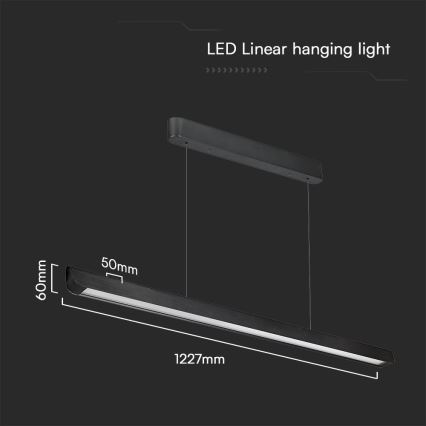 LED Kronleuchter an Kabel LED/36W/230V 3000/4000/6400K schwarz