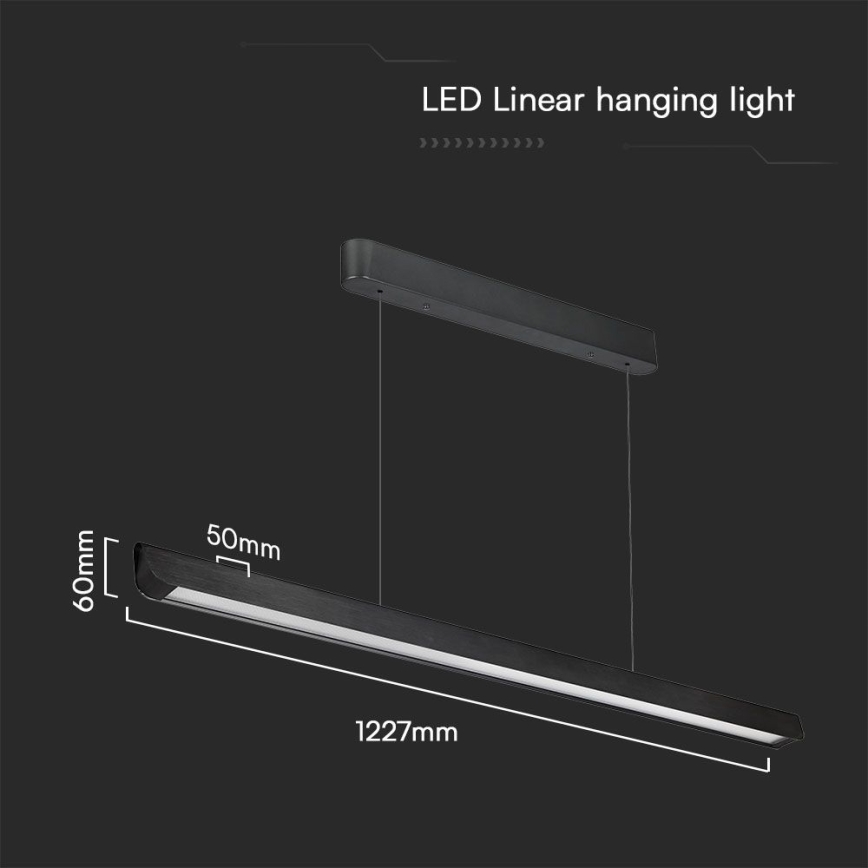 LED Kronleuchter an Kabel LED/36W/230V 3000/4000/6400K schwarz