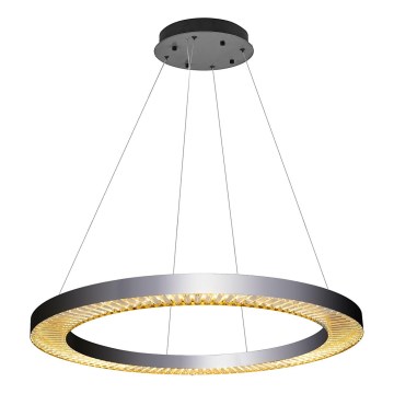 LED-Pendelleuchte mit Seilaufhängung JESI LED/90W/230V 3000K Ø 100 cm silber
