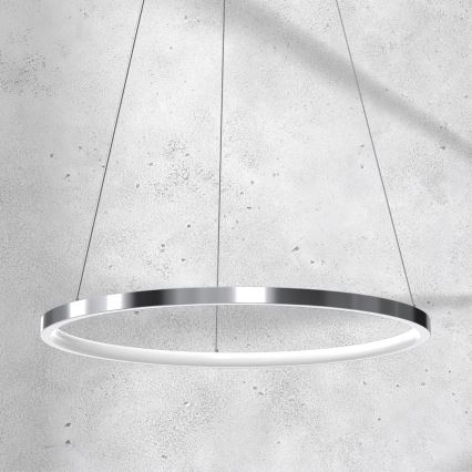 LED Kronleuchter an Kabel ROTONDA LED/27W/230V glänzender Chrom