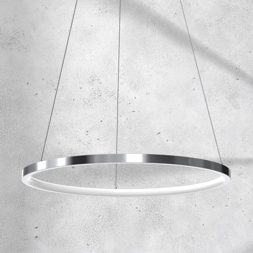 LED Kronleuchter an Kabel ROTONDA LED/27W/230V glänzender Chrom