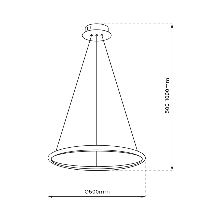 LED Kronleuchter an Kabel ROTONDA LED/27W/230V glänzender Chrom