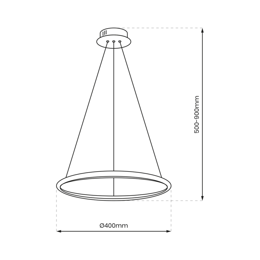 LED Kronleuchter an Kabel ROTONDA LED/27W/230V gold