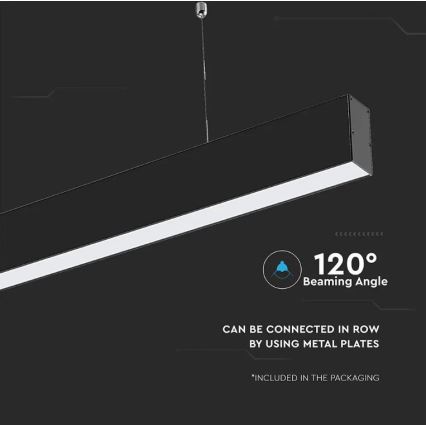 LED-Pendelleuchte an Kabel SAMSUNG CHIP LED/40W/230V 4000K schwarz