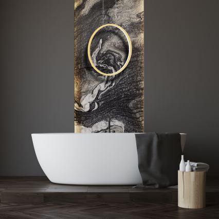 LED Kronleuchter an Kabel SATURNO LED/28W/230V Ø 50 cm IP44 gold
