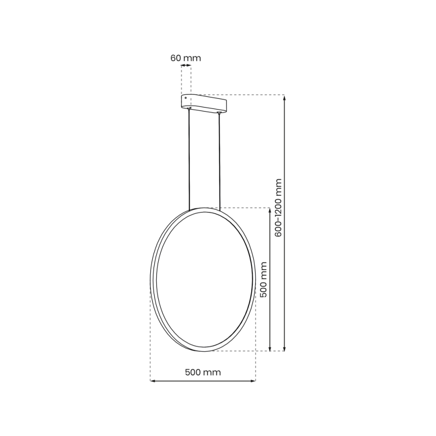 LED Kronleuchter an Kabel SATURNO LED/28W/230V Ø 50 cm IP44 gold