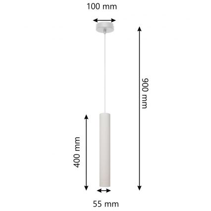 LED Hängeleuchte an Kabel TUBA 1xGU10/4,8W/230V grau/matter Chrom