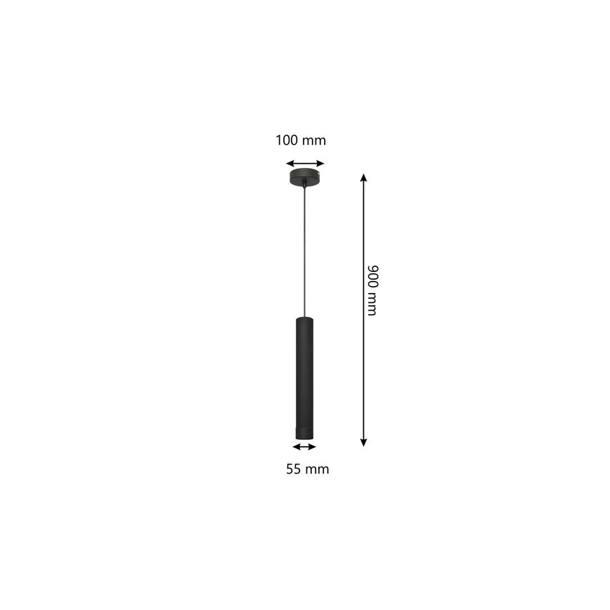 LED Hängeleuchte an Kabel TUBA 1xGU10/4,8W/230V schwarz
