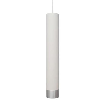 LED-Pendelleuchte an Kabel TUBA 1xGU10/4,8W/230V Weiß/Glänzender Chrom