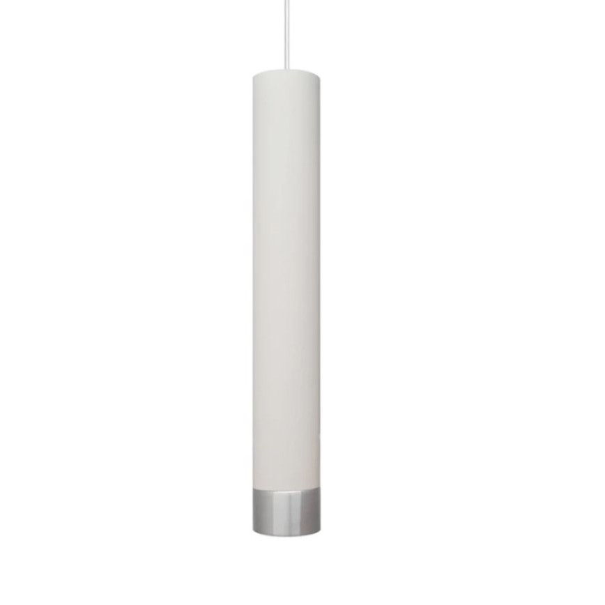 LED-Pendelleuchte an Kabel TUBA 1xGU10/4,8W/230V Weiß/Glänzender Chrom