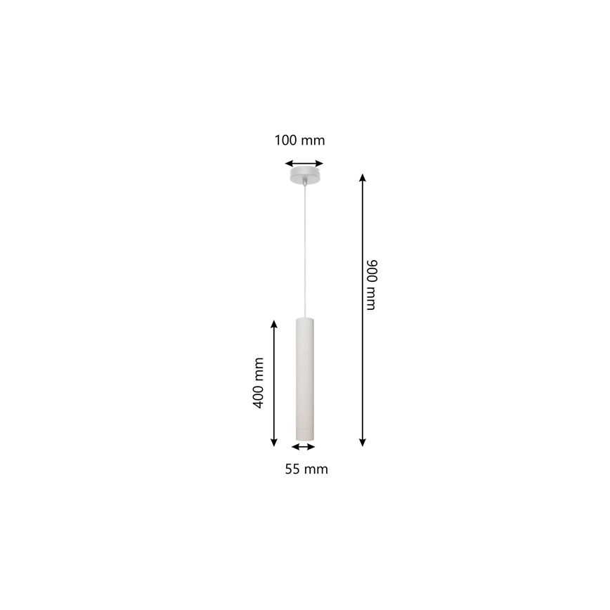 LED Hängeleuchte an Kabel TUBA 1xGU10/4,8W/230V weiß